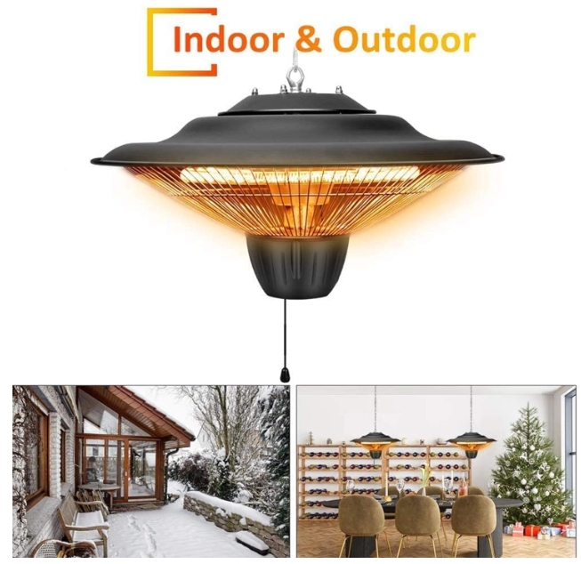 Waterproof heater for pergola